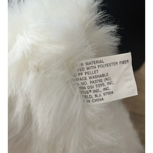 Vtg Tyco DSI Kitty Kitty Kittens Plush Toy 2000 White Blue Bow & Purr With Tag - Picture 4 of 8